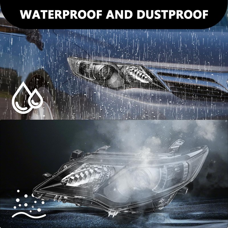 Aosky Compatible with 2012 2013 2014 Toyota Camry Headlights Assembly