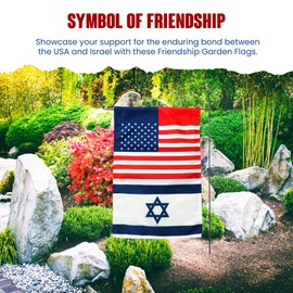 KYFLAG USA-ISRAEL Friendship Garden Flag - 12×18 Inch - Outdoor Flag Vibrant Colors Weather-Resistant Easy-to-Install Outdoor or Indoor Decorative Patriotic Display Flags!