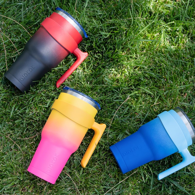 BJPKPK 40oz Stainless Steel Double Wall Insulated Tumbler With Handle