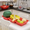 Odoria 1/12 Scale Miniature Plastic Baskets 6Pcs Dollhouse Accessories, Red