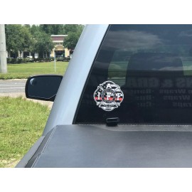 IAFF Sticker Firefighter Decal Bumper Sticker, IAFF Firefighter Flag Sticker