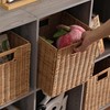 10.5 x 10.5 in Plastic Wicker Baskets for Cube Storage,