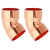 PATIKIL 1 3/8 Inch ID 1.2 mm Thick Elbow Copper