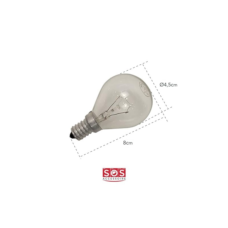 SCHOLTES - E14 LAMPE DE FOUR 40W-230V-300°C (75X45MM) POUR FOUR