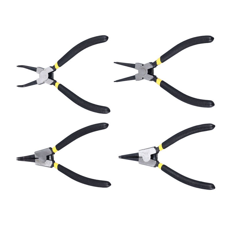 4Pcs Snap Ring Pliers Set Steel Circlip Pliers Kit with