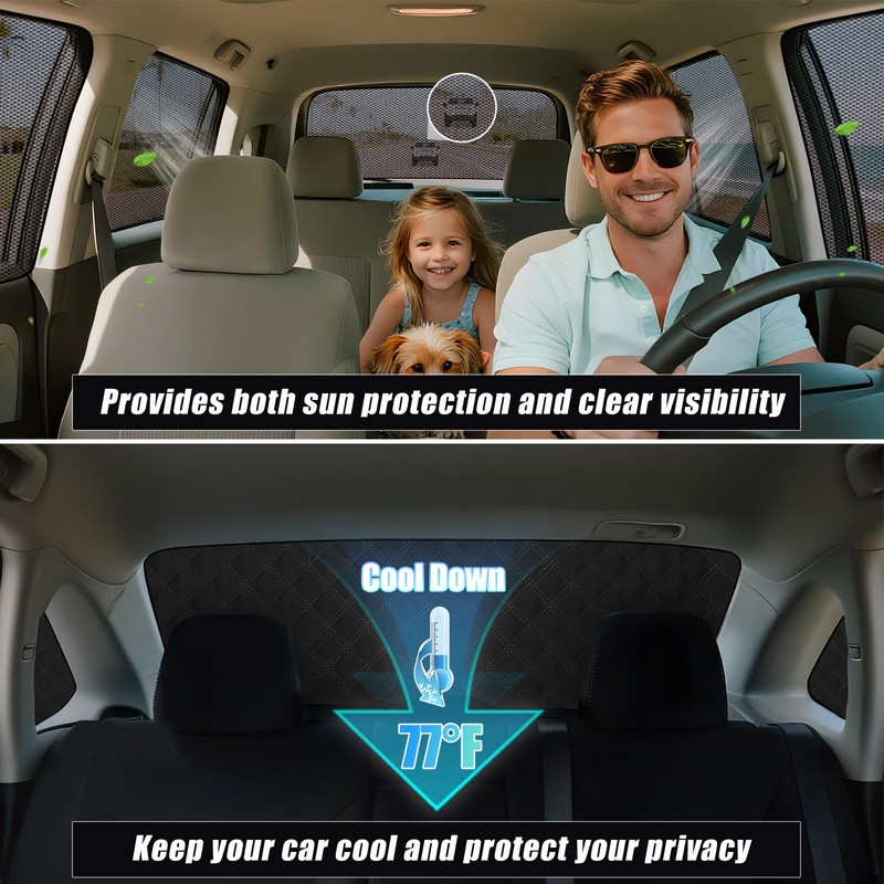 ZATOTOO Car Window Shades for Toyota RAV4 2019-2024 Sun Shade