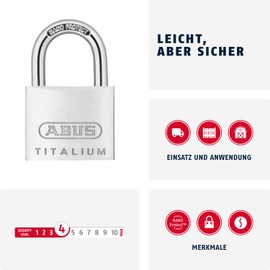 ABUS 64TI/35 35mm Titalium Padlock Keyed KA6355
