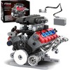 Mavo brix V8 Engine Building Set, Model Kit for Adults,
