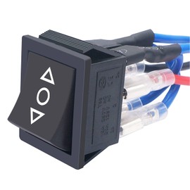 weideer 20A 12V DC Motor Polarity Reverse Rocker Switch DPDT 6 Pin ON-Off-ON Boat Motor Control Switch with Jumper Wires KCD2-203-JT-X