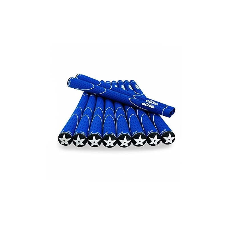elitegrips X360 Golf Grips, Set of 10, M58, Blue with