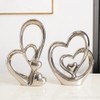 Double Heart Ornament,Double Heart Ceramic Statue,Home Decoration sculpture,Creative Home Modern