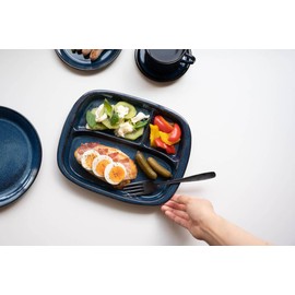 Yamani 35192534 Nordic Blue Deep Blue Lunch Plate