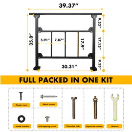 Upgrade 3 Steps Black Handrail & Indoor Stair Railing Kit, Fence & Rail Hand Rails for Outdoor Steps for Seniors for Porch Railing & Deck Hand Rail (2-3 Steps) - Set 1