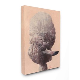 Stupell Industries Poodle Afro Modern Distorted Pet Dog Illustration, Designed by Thomas Fluharty Wall Art, 16x20, Canvas