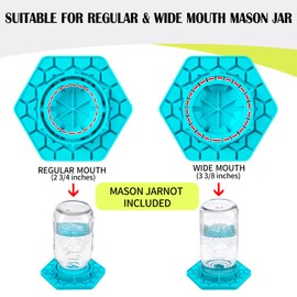 2 Pack Bee Feeder for Mason Jar, Silicone Bee Watering Station, Compatible with Regular and Wide Mouth, Bee Feeders for Hives, Bee Keeping Supplies, Bee Waterer for Outside Garden