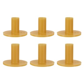 PATIKIL Rubber Golf Tee, 4 Pcs Mix Size Golf Practice Tees Training Driving Range Tee Stable Golf Ball Holder for Outdoor Indoor Hitting Mat, Yellow