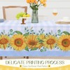 Romanstile Summer Tablecloth Rectangle, Sunflower Buffalo Plaid Decorative Table Cloths