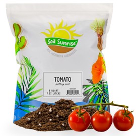All Natural Tomato Potting Mix for Container-Grown Plants (8 Quarts), Perfect Backfill for Outdoor Tomato Plant Holes, Hand Blended with Natural Ingredients Including Worm Castings