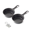 J-kitchens Skillet, Set of 2, Iron, Grill, Oven Compatible, 6.1