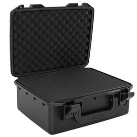 Hard Case with IP67 Waterproof Shockproof Tool Box for Microphone, Drones, Camera, Equipments, Portable Storage Case, 12.2 x 9.8 x 5.5 Inch