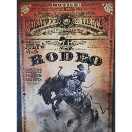 *signed* Deadwood South Dakota Rodeo poster Bob Coronato cowboy Wild Bill Hickok