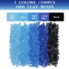 THRELE 3500pcs Blue Clay Beads for Bracelets Making 6mm Heishi