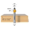 XDENGP 1/4 Shank 1/16" Radius Roundover Router Bit - 2