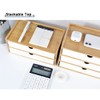 WAYUTO 2-Tier Bamboo Desktop Organizer Simple Wooden Tabletop Storage Organization