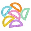 hand2mind Safe-T Protractor for Kids, 180 Protractor, Rainbow Plastic Clear