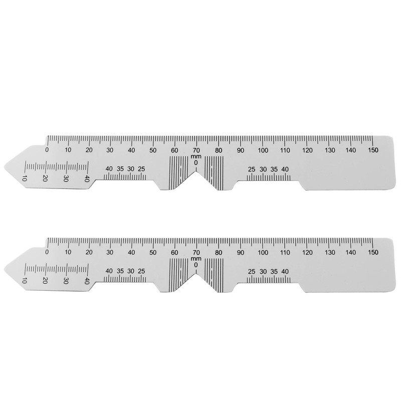 JCBIZ 2pcs Glasses Pupil Distance Ruler 150mm Eye Ophthalmic Tool