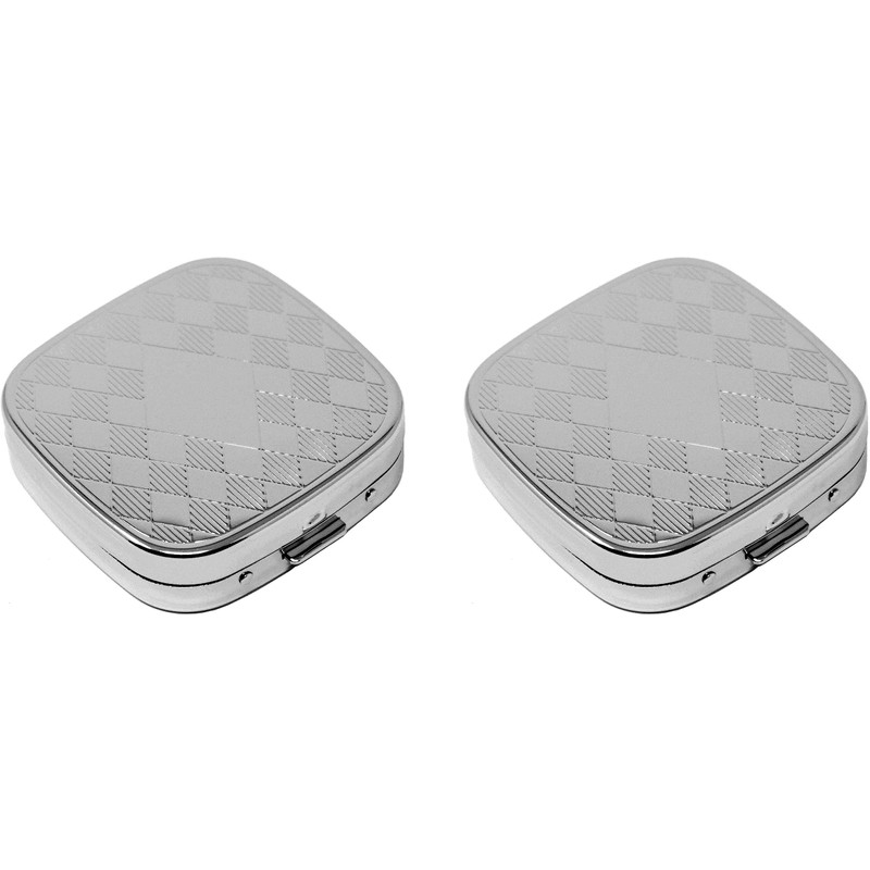 Stephanie Imports Silver Etched Victorian Print Engraveable 2 Count Square-Shaped
