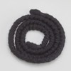 DreadLab Bendable Spiral Dread Ties (50cm, Black with Black Thread)