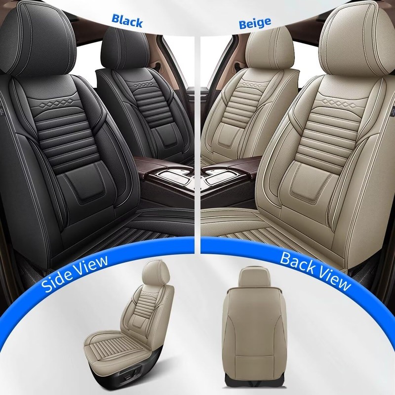 DISUTOGO Front Seat Covers for Ford Fusion 2010-2020: Leather Seat