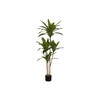LOPOO Lifelike 51-Inch Tall Dracaena Tree for Indoor Décor, Faux Greenery in Black Pot