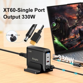 330W GaN Laptop Charger, 3-Port V Nitro Pro Charging Station PD 3.0 Fast Charging Adapter for Gaming and Engineering Laptops Compatible with Predator PH317-55