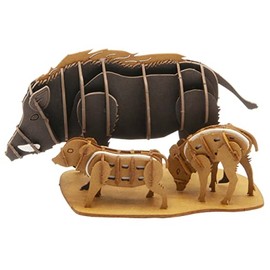 Fridolin 3D Paper Model Wild Boar