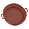 2PCS Fryer Silicone Liners Round 21cm Diameter with Handle Fryer
