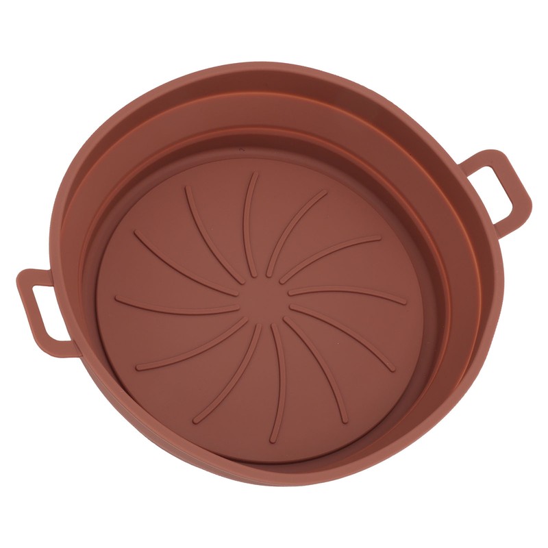 2PCS Fryer Silicone Liners Round 21cm Diameter with Handle Fryer