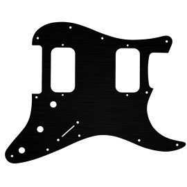 wd Pickguard Fender Big Apple & double FAT Stratocaster faux brushed black