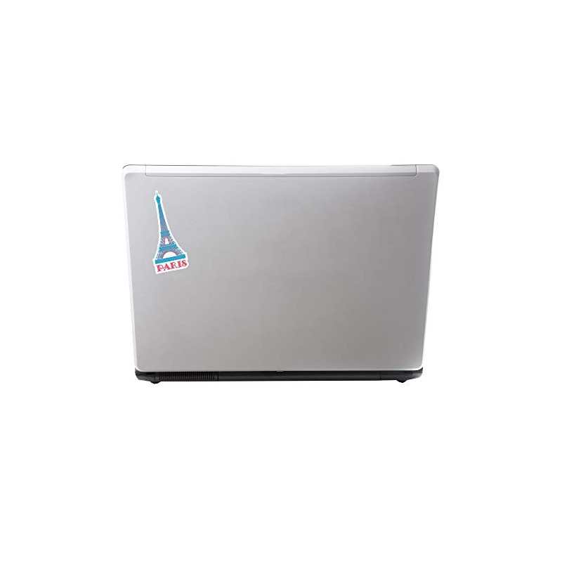 2 x 10cm Paris Eiffel Tower Vinyl Stickers Laptop Travel