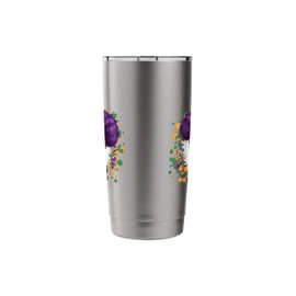 Little Miss Mardi Gras Fleur-de-lys Purple Bow Coquette Stainless Steel Insulated Tumbler