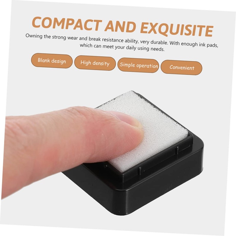jojofuny 15Pcs Blank Stamp Ink Pads for DIY Crafts Washable
