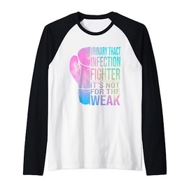Mens Urinary Tract Infection Fighter & Warrior Awareness Raglan Baseball Tee