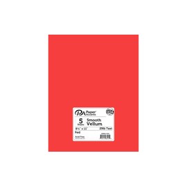 Vellum 8.5x11 29lb Red 5pc