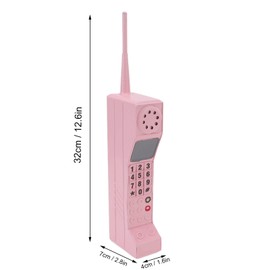 Haofy Retro Cellphone Model, Old School Brick Cell Phone Prop for Home Living Room Decor Desktop Decoration (Pink)