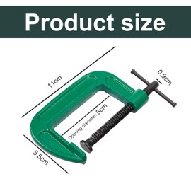 C Table Clamp, Stainless Steel Clamp Clamps & Tensioners, Small Clamping Clamps for Desk, Balcony Railing and Bracket, C Clamp Metal, Clamping Clamps Jaw Openings 58 mm, Screw Clamps Pack of 2