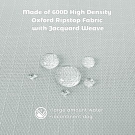 Miguel Oxford Ripstop Outdoor Waterproof Dog Bed for Metal Dog Crates Water-Resistant All Weather Pet Mat Durable Easy Wipe Clean Travel Indoor Outdoor Puppy Cat Crate Bed 30inch, Grey