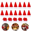 Huanmin Mini Christmas Hat, 30 Pieces Mini Christmas Cutlery Holder,