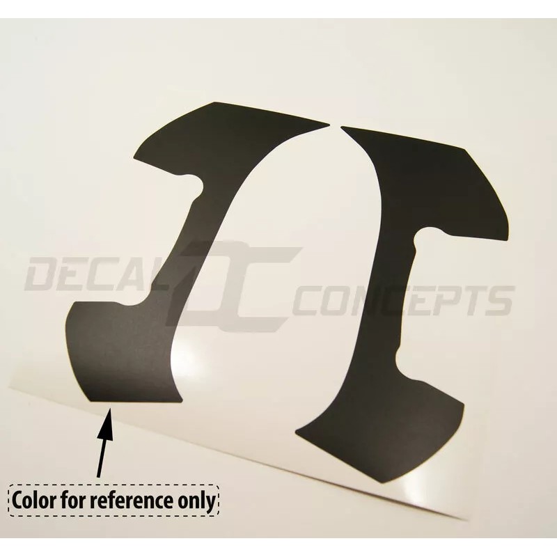 Decal Concepts Flat Black Steering Wheel Spoke Overlay Decal Matte-Fits