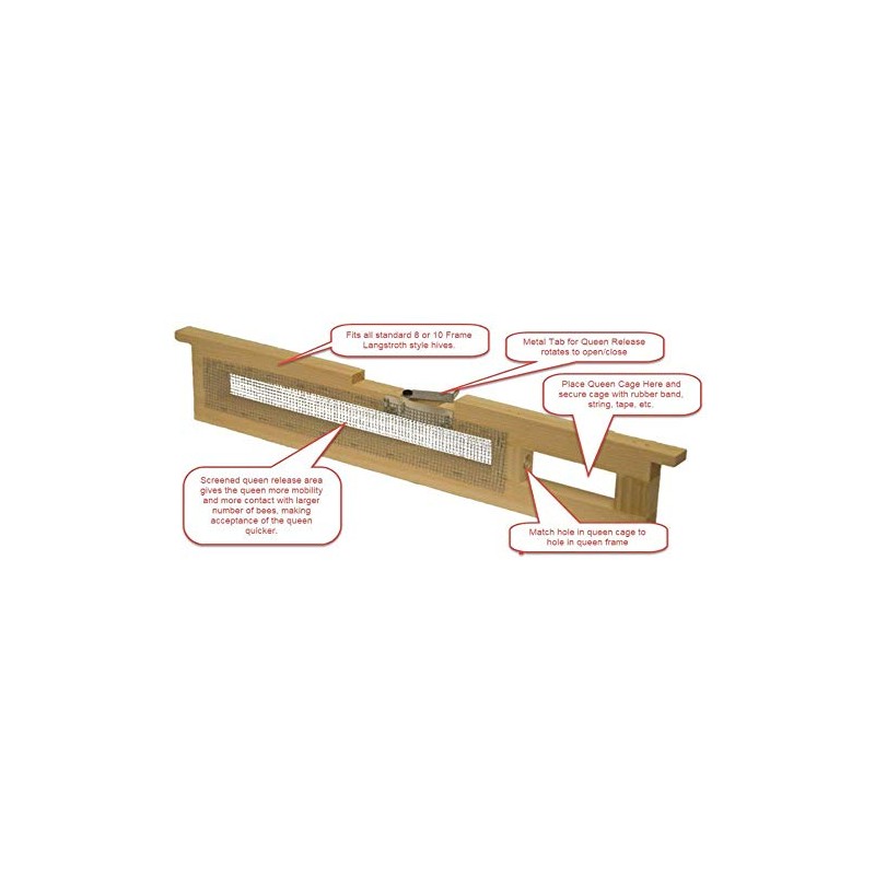 Queen Introduction Frame for 5, 8 or 10 Frame Bee